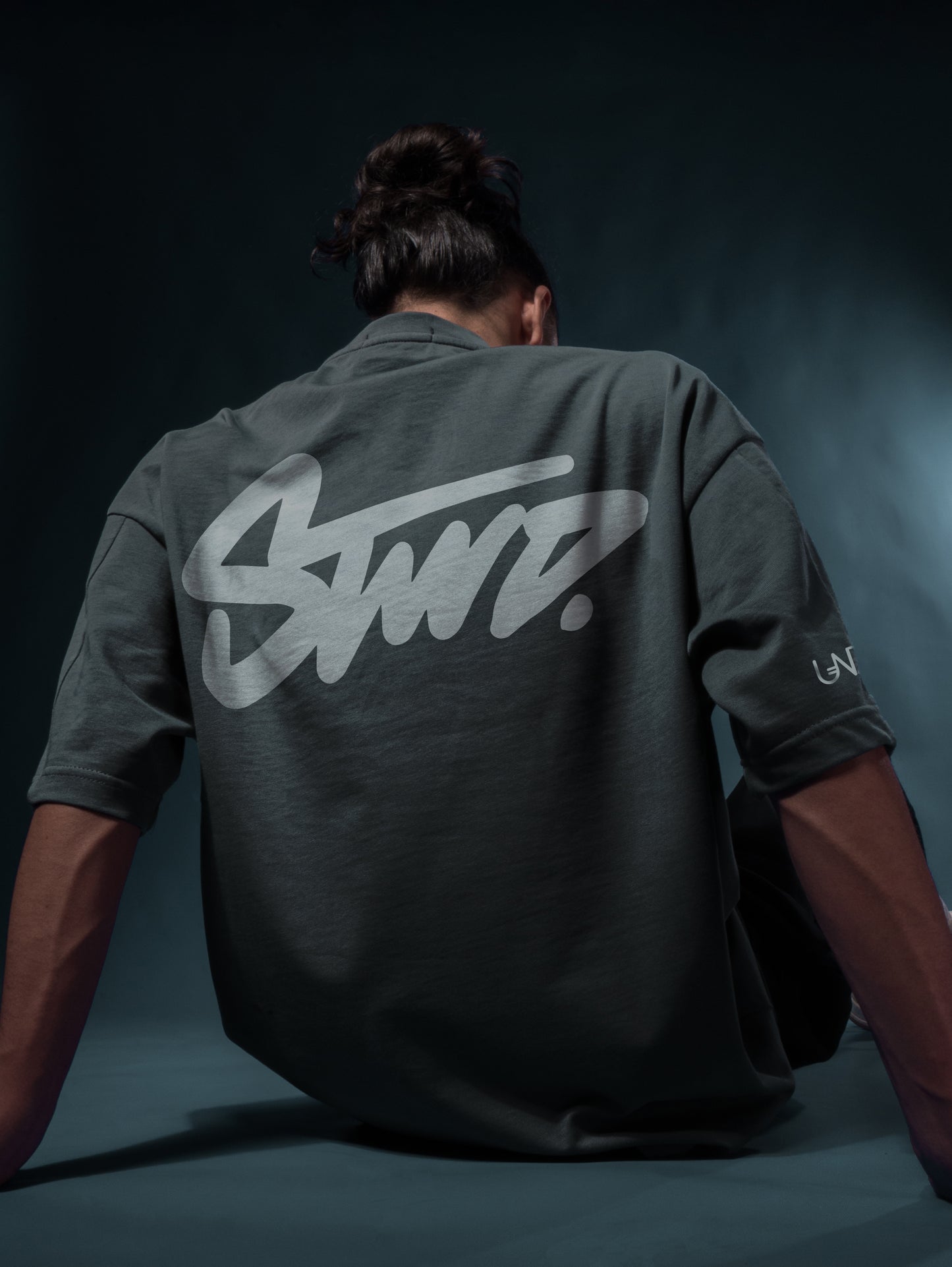 REFLICTIVE OVERSIZE TEE (STWD)-DARKE GREY