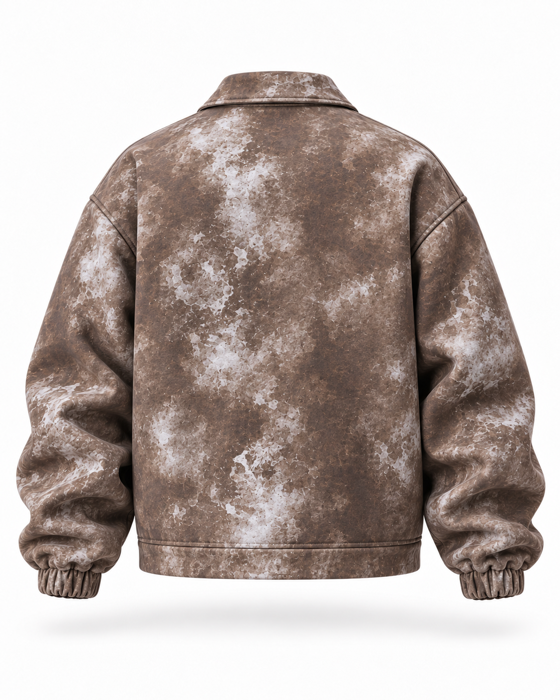 {WASHED BROWN } OVERSIZE ZIP UP MULTI FIT JACKET