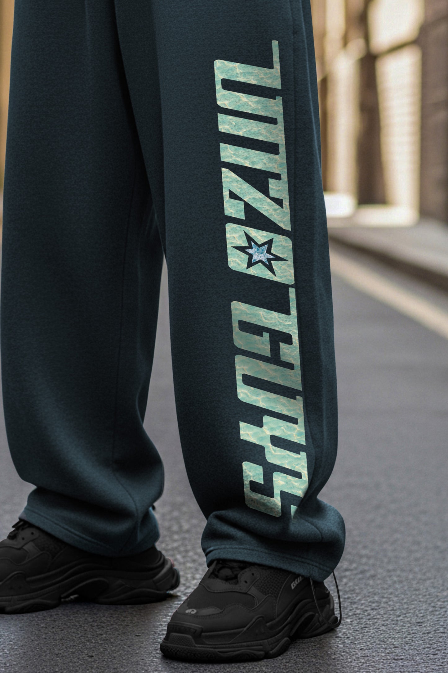 (MULTI FIT) DARKE GREY (UNZO GUYS) OVERSIZE WINTER SWEATPANT