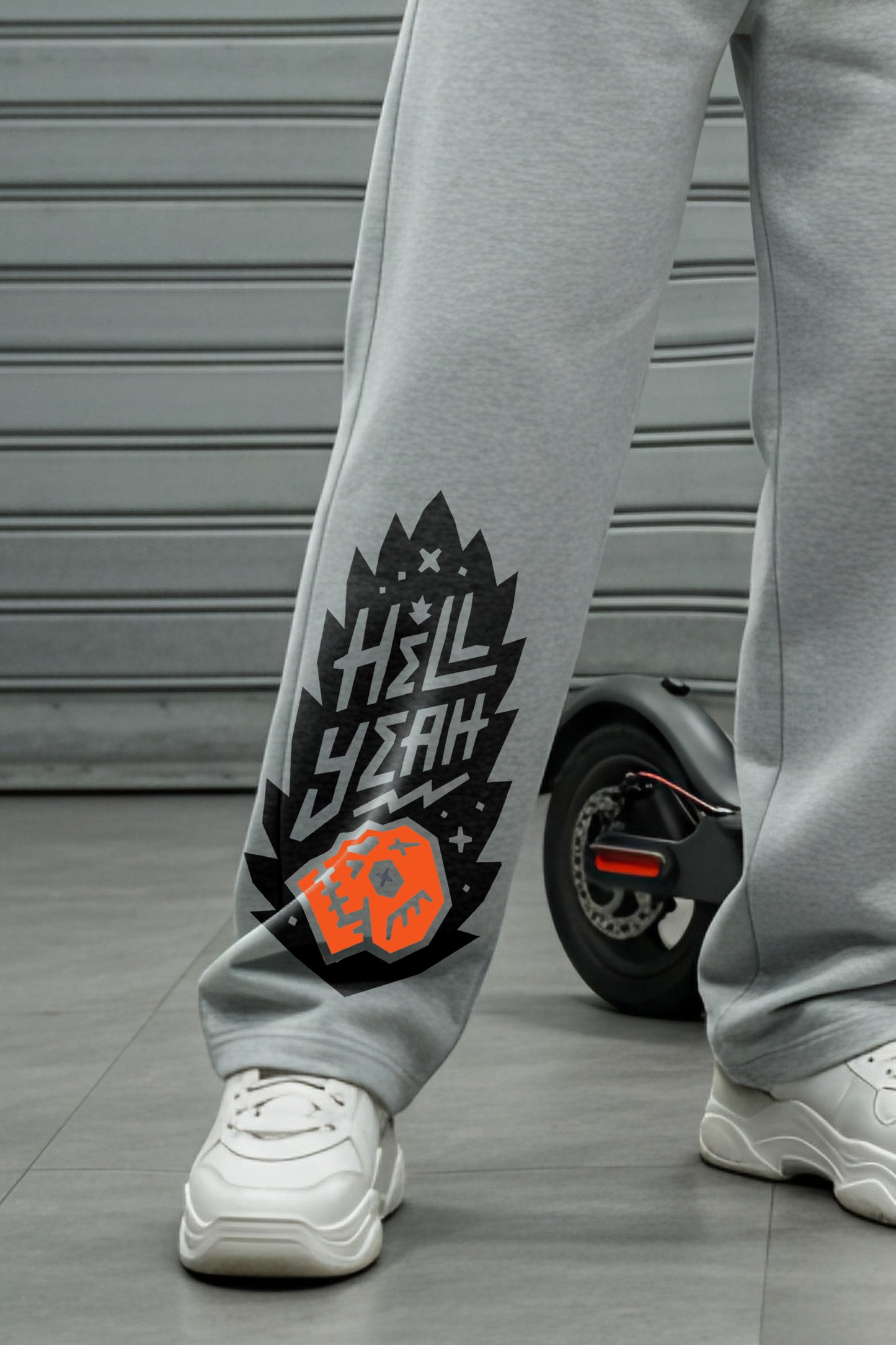 LITE GREY (Hell Yeah) OVERSIZE SWEATPANT (MULTI FIT)