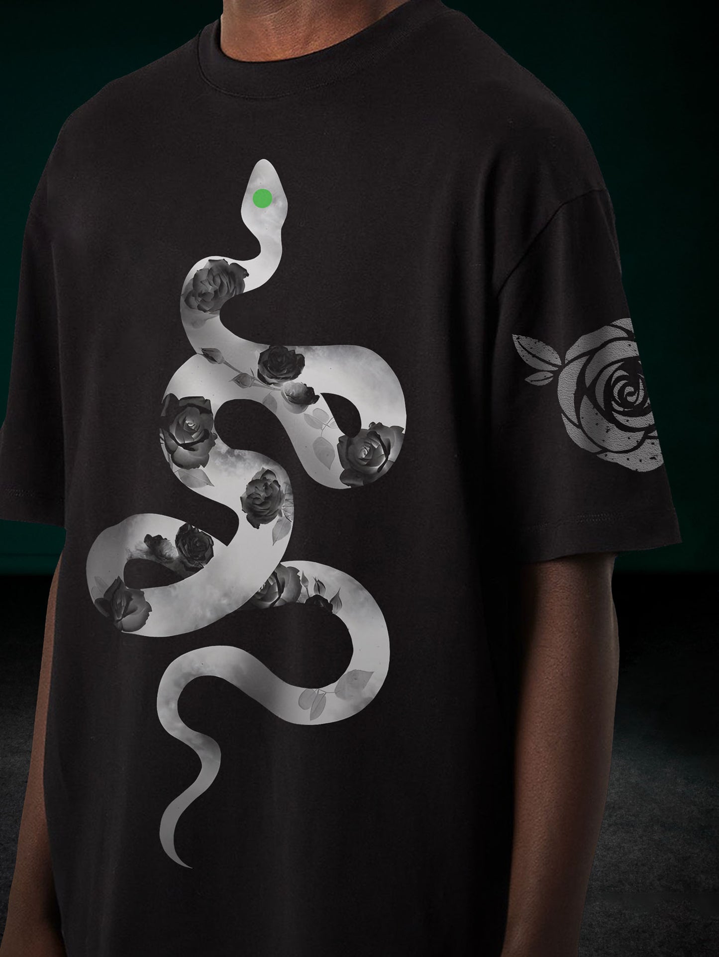 BLACK(UNZO SNAKE) OVERSIZE TEE
