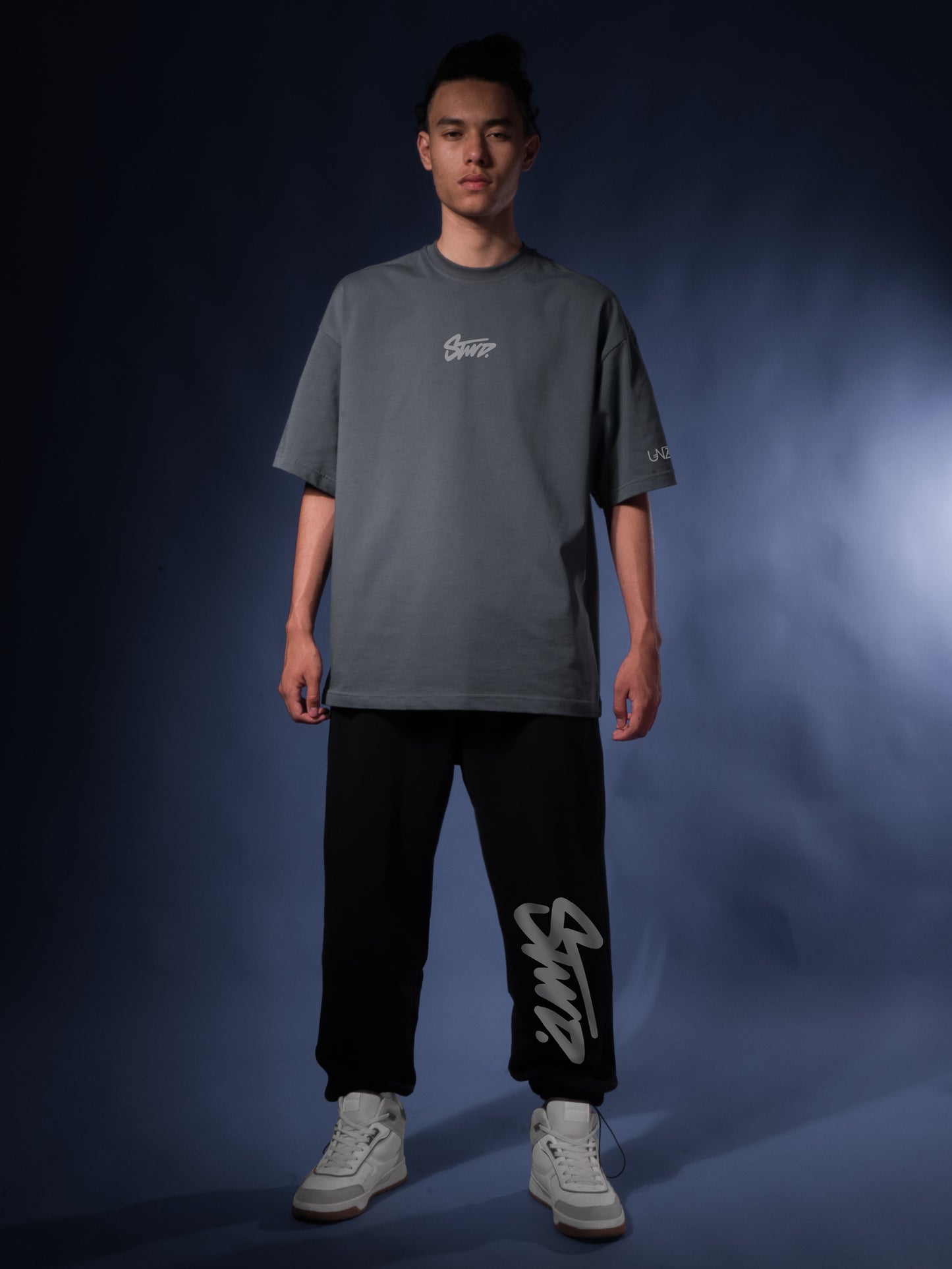 REFLICTIVE OVERSIZE TEE (STWD)-DARKE GREY