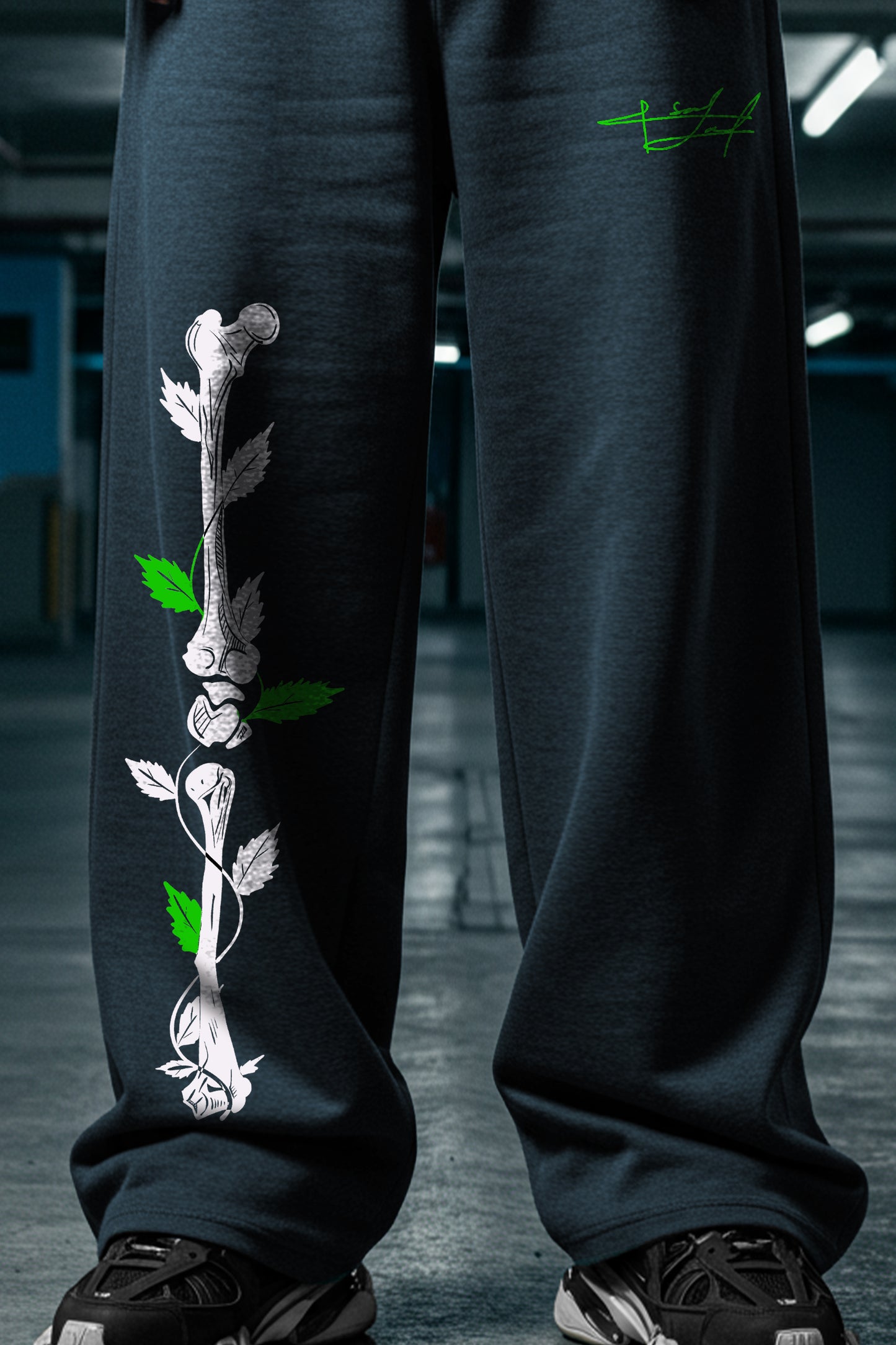 DARKE GREY (BONES 2) OVERSIZE SWEATPANT (MULTI FIT)