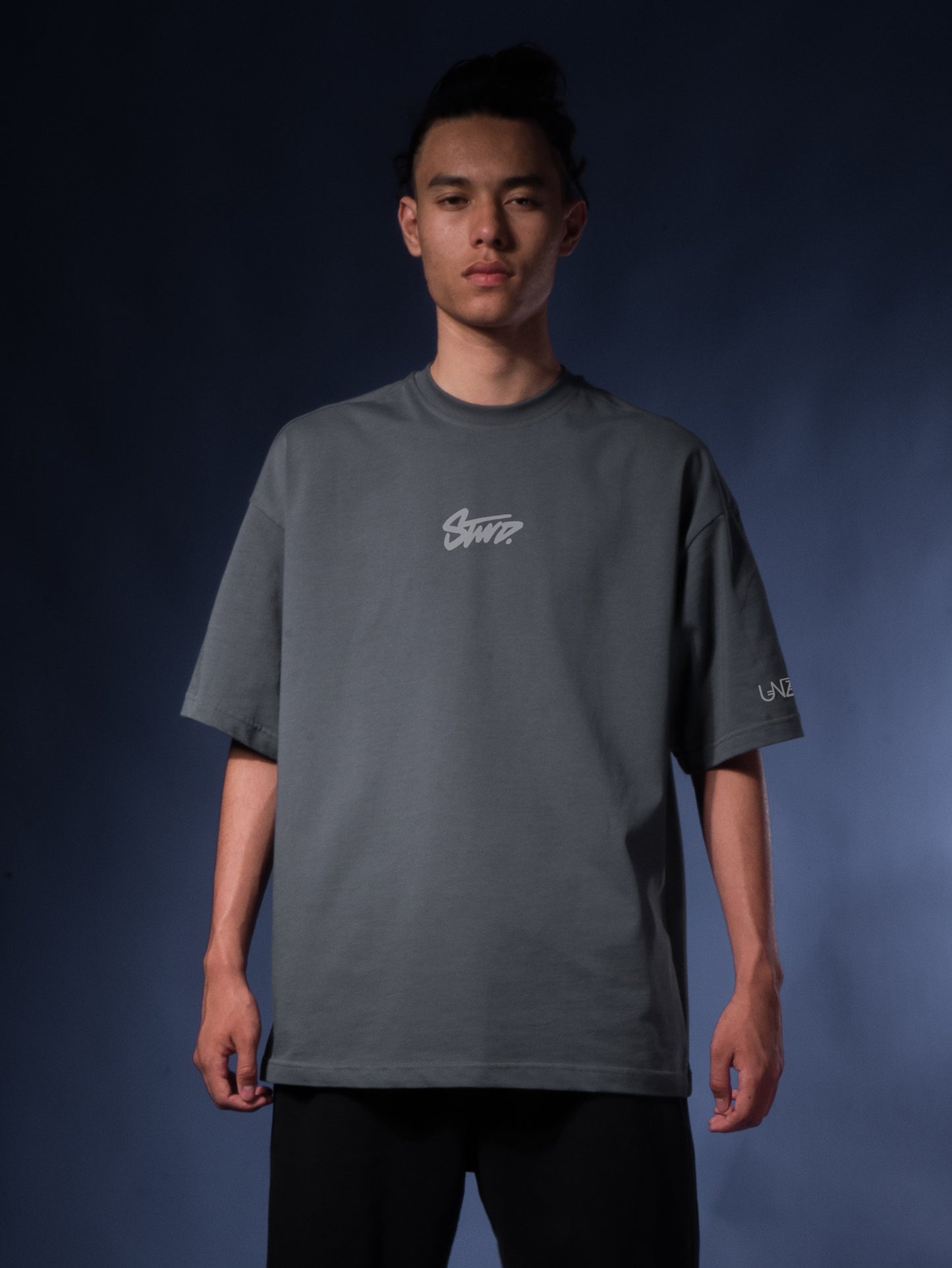 REFLICTIVE OVERSIZE TEE (STWD)-DARKE GREY