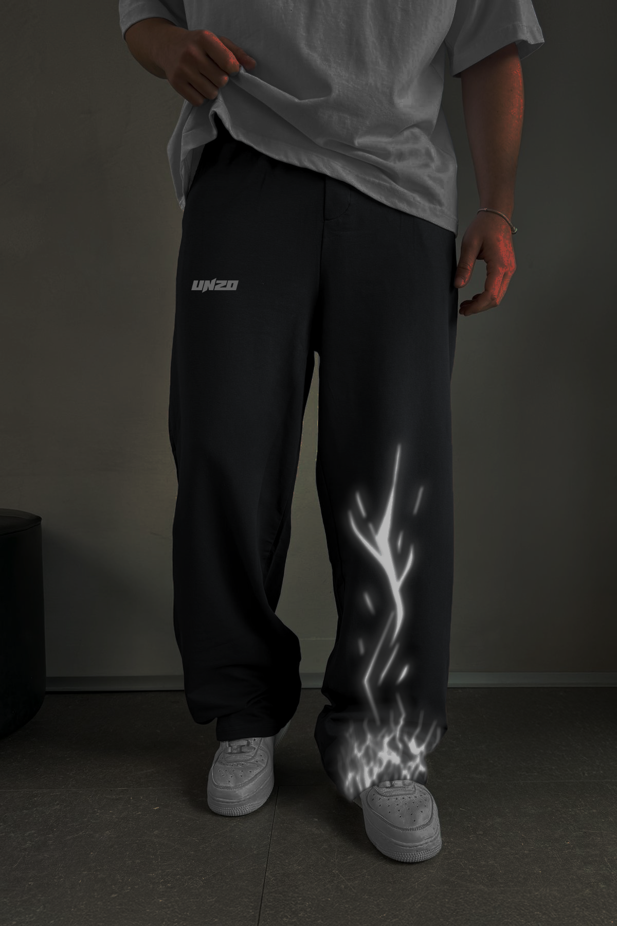 DARKE GREY (THANDER 3) OVERSIZE (REFLICTIVE) SWEATPANT (MULTI FIT)