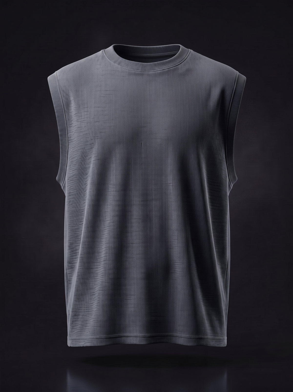 (HEAVY RIP) UNZO LIGHT GREY OVERSIZE (SHOULDER CUT)