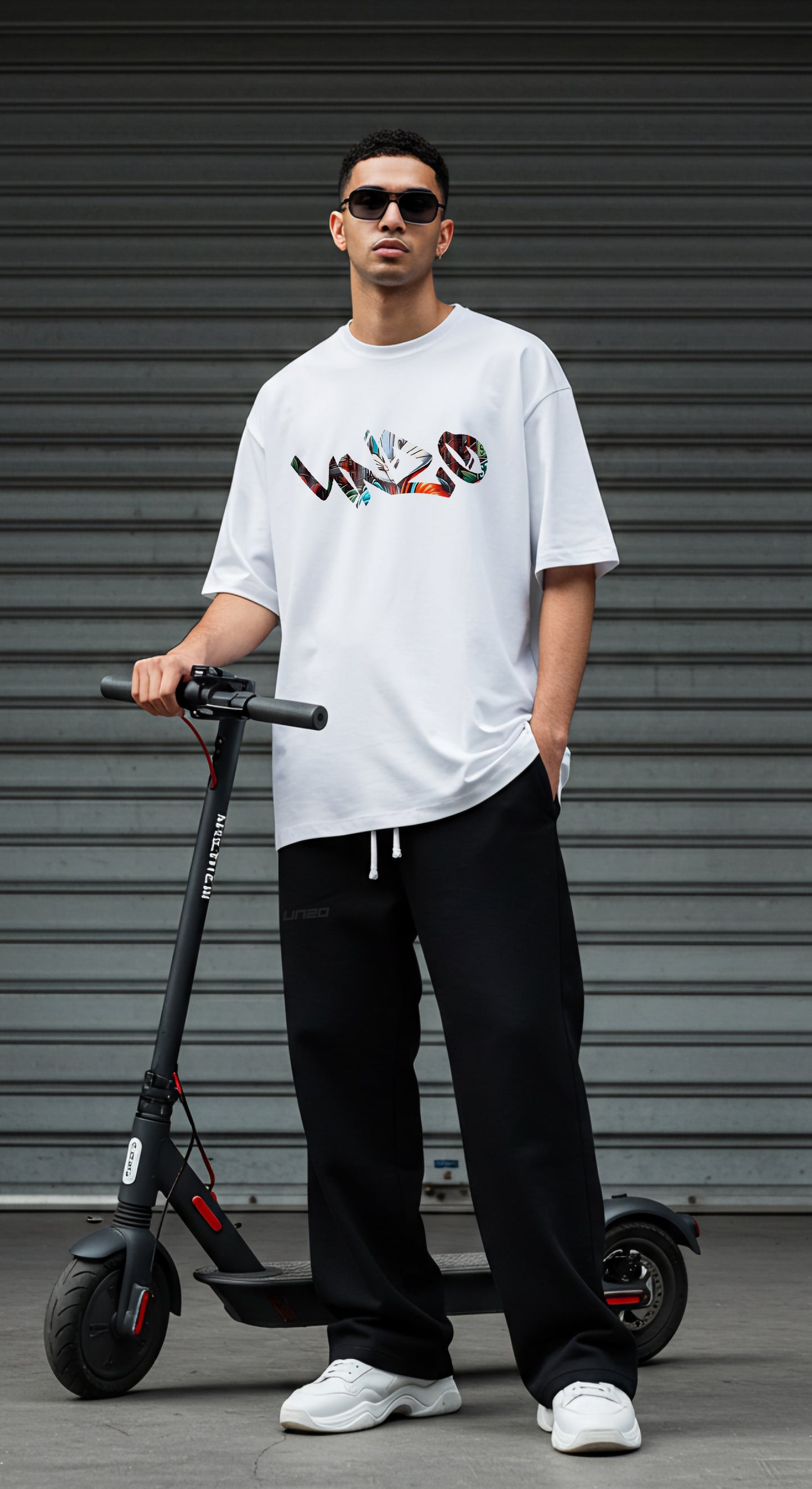 WHITE (UNZO BUGZ) OVERSIZE TEE