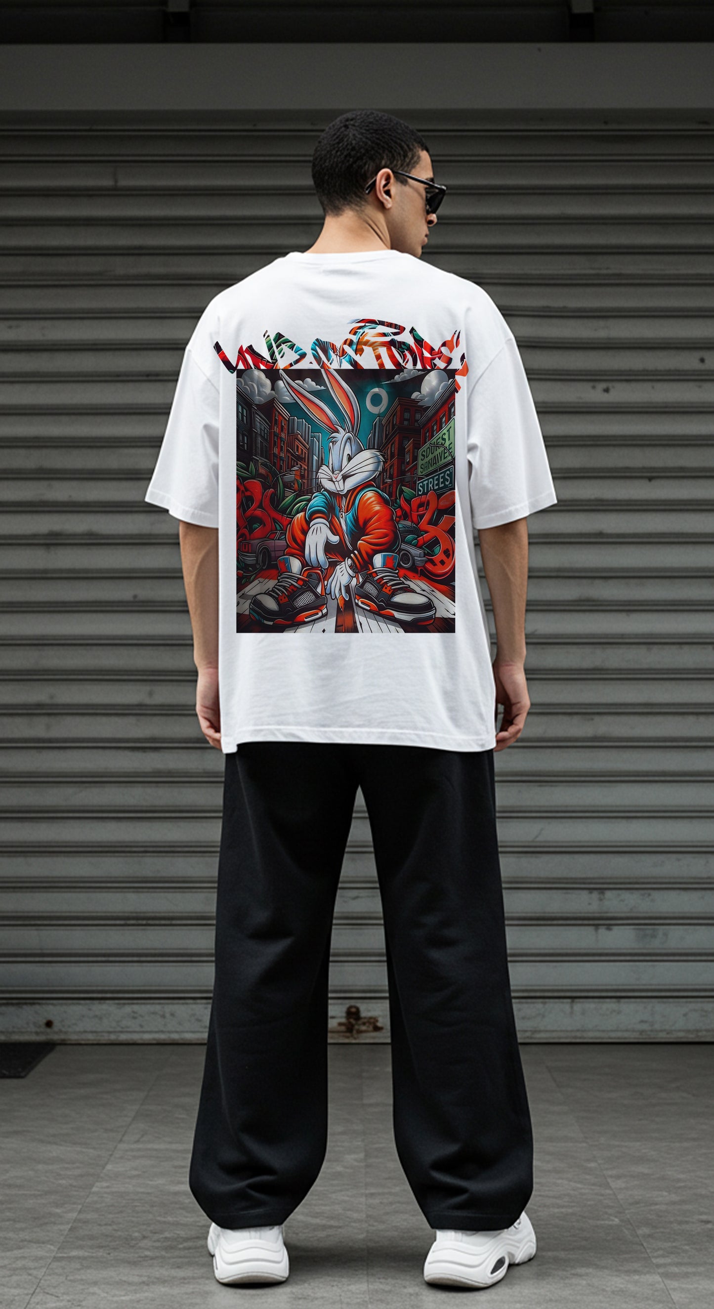 WHITE (UNZO BUGZ) OVERSIZE TEE
