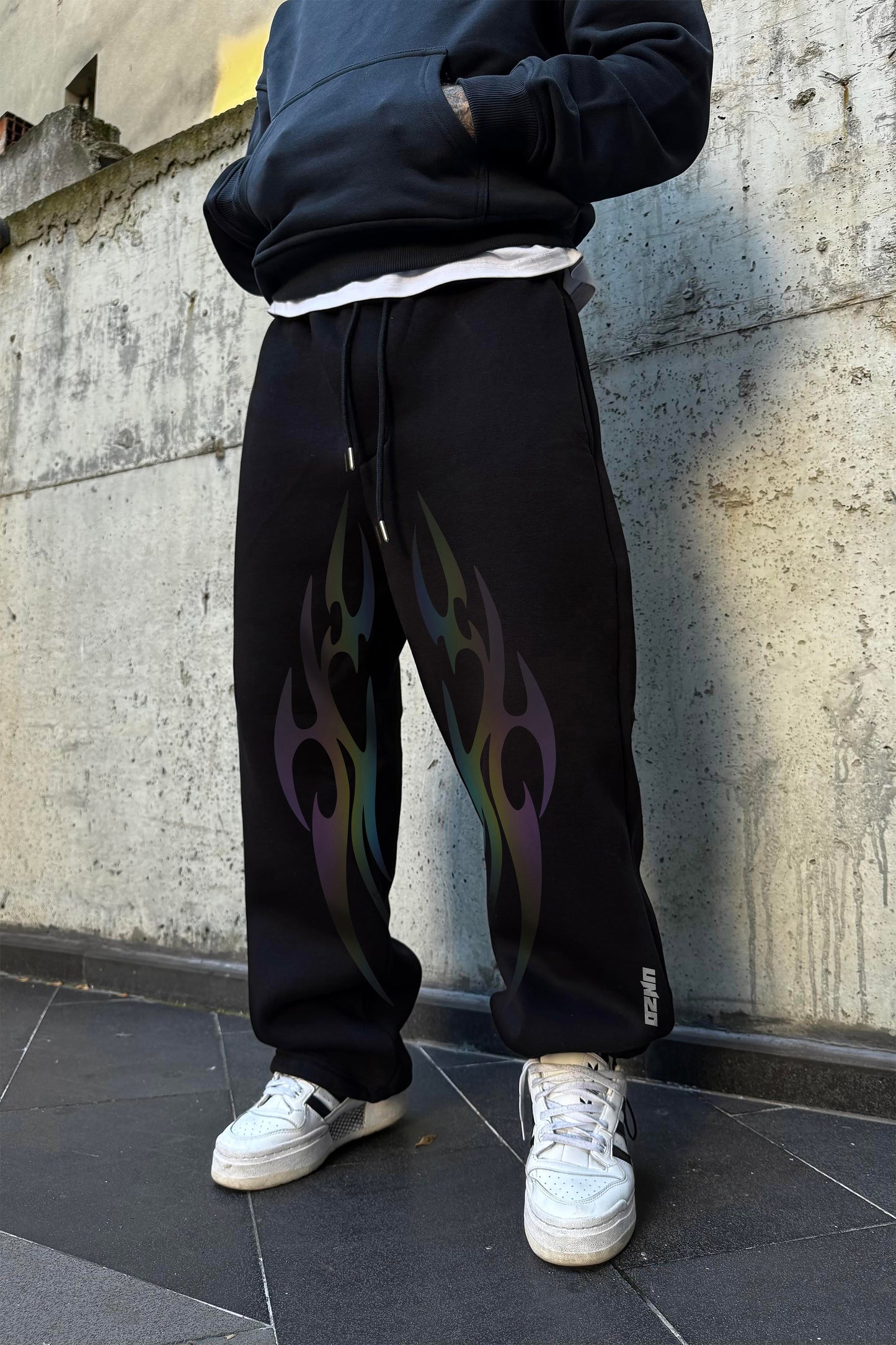 BLACK SAMURAI (REFLICTIVE) OVERSIZE SWEATPANT (MULTI FIT)