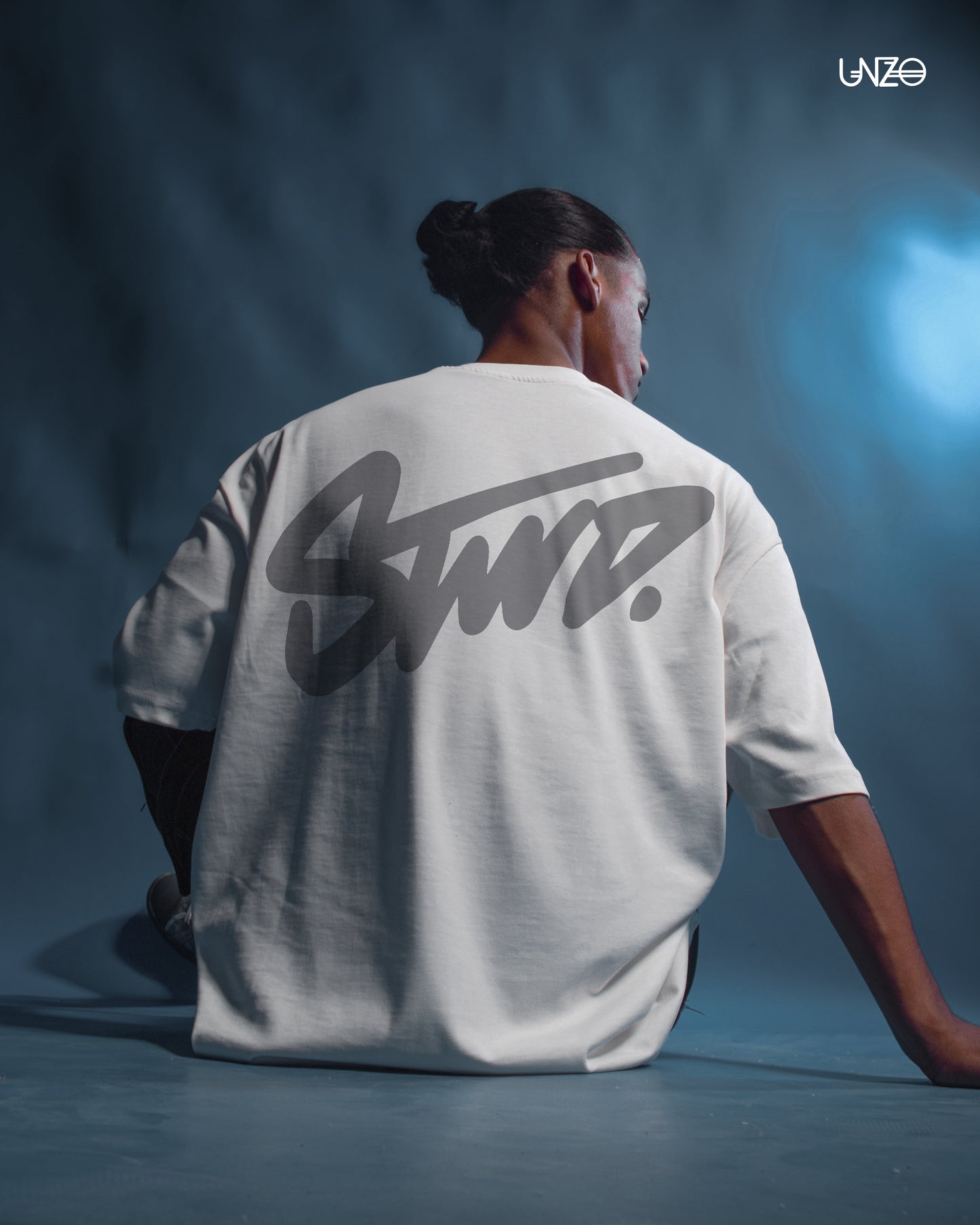 REFLICTIVE OVERSIZE TEE (STWD)-WHITE