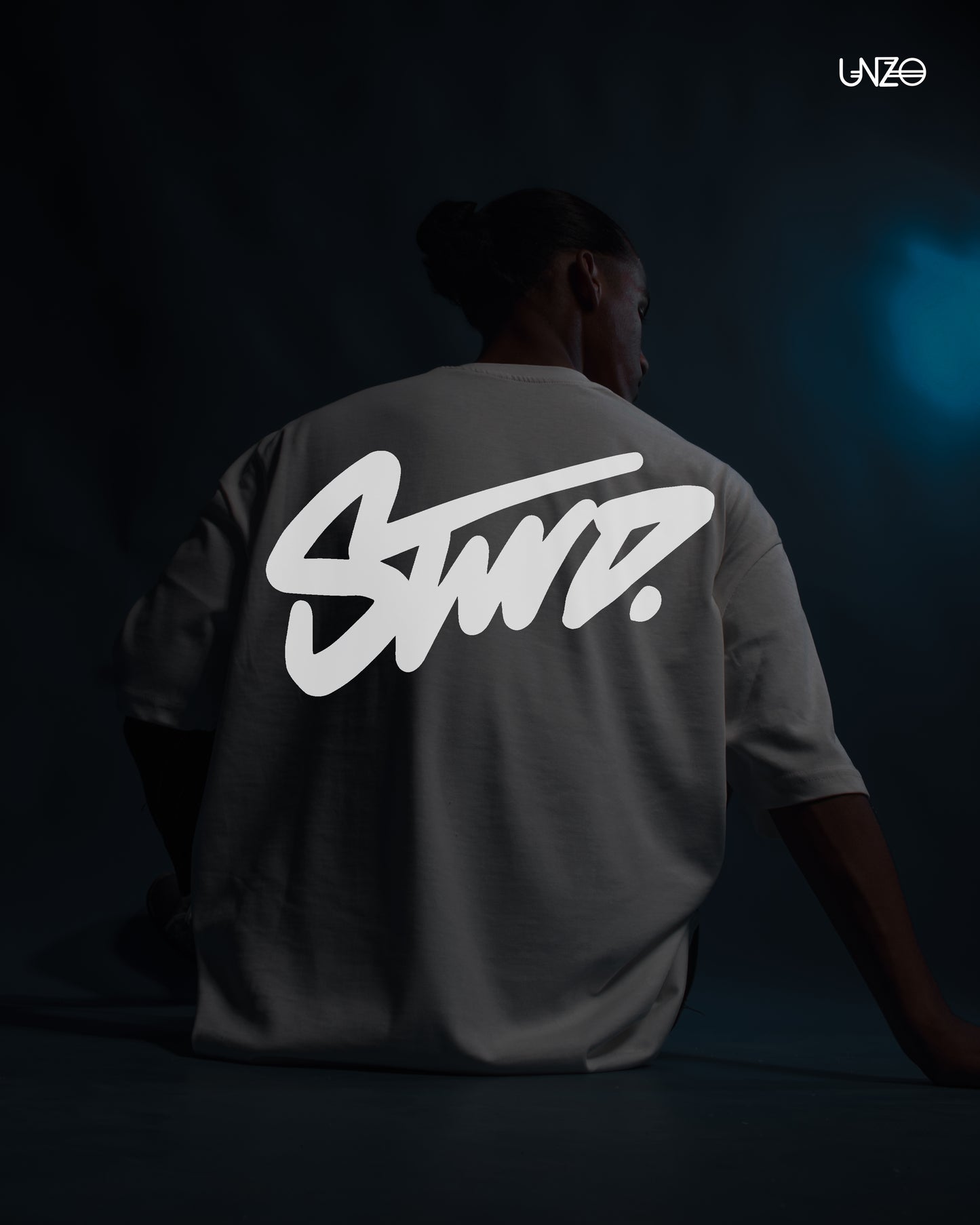 REFLICTIVE OVERSIZE TEE (STWD)-WHITE