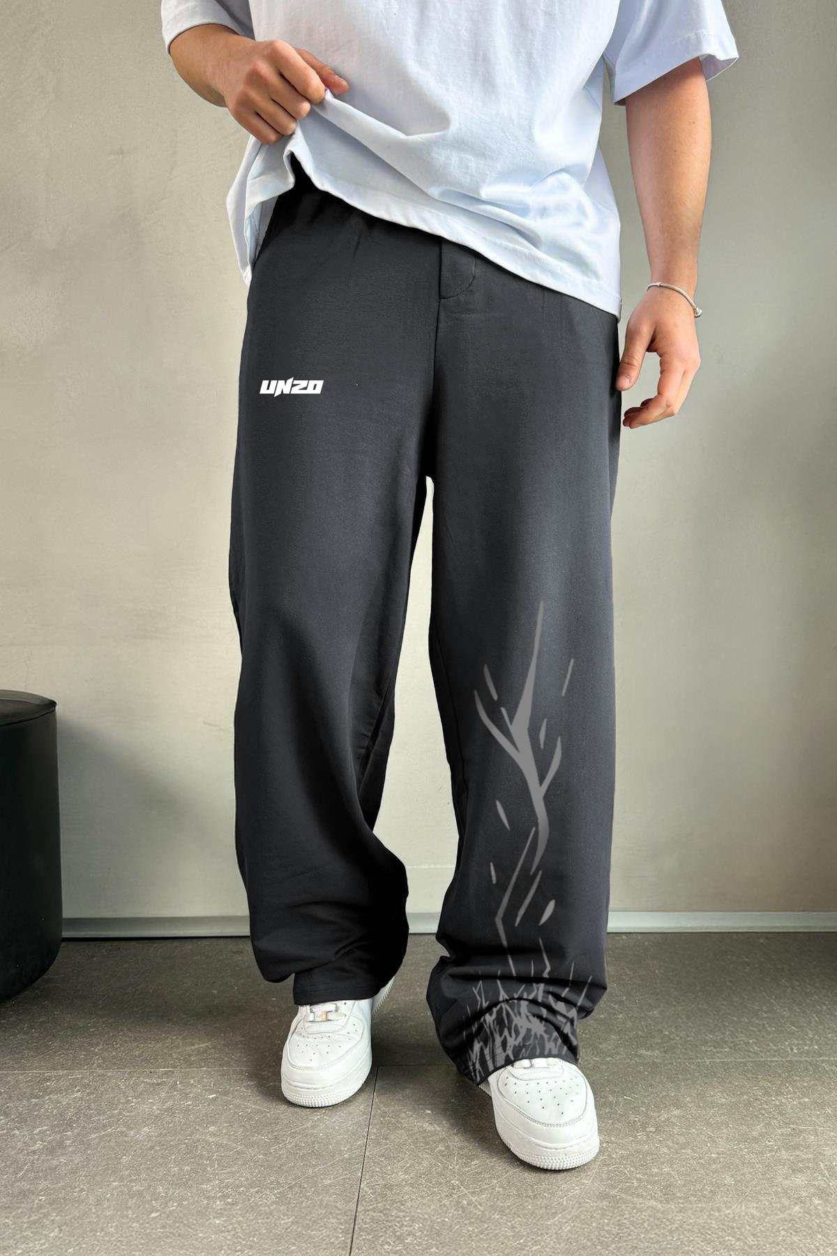 DARKE GREY (THANDER 3) OVERSIZE (REFLICTIVE) SWEATPANT (MULTI FIT)