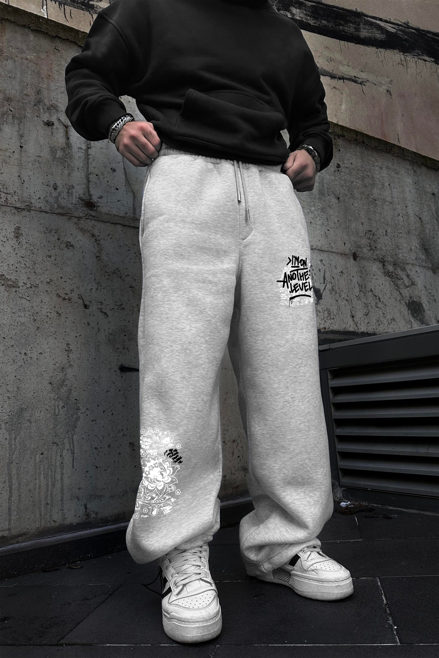 LITE GREY (MULTI FIT) OVERSIZE SWEATPANT (ANOTHER LEVEL)