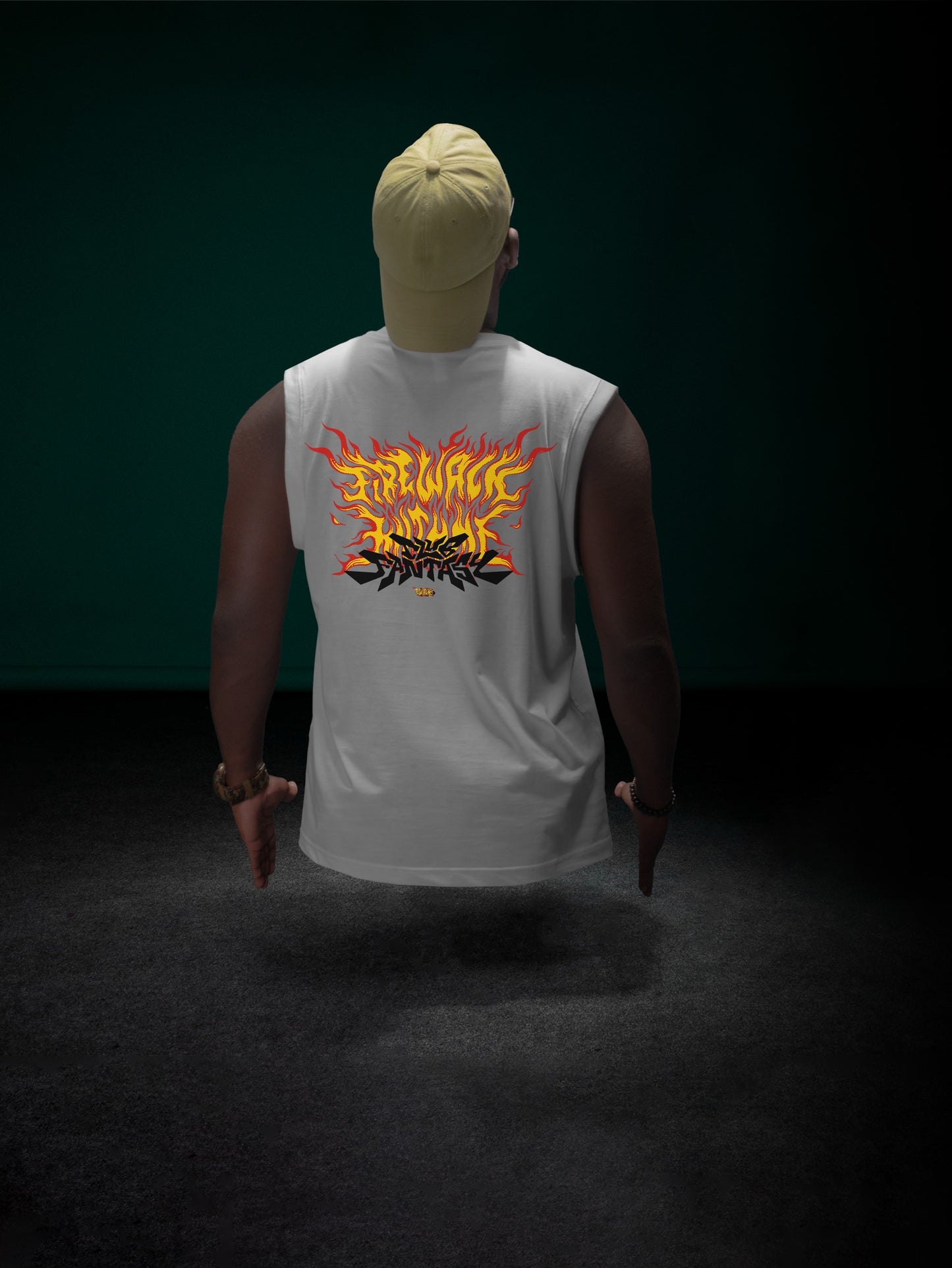 WHITE OVERSIZE (SHOULDER CUT) ( FIRE)