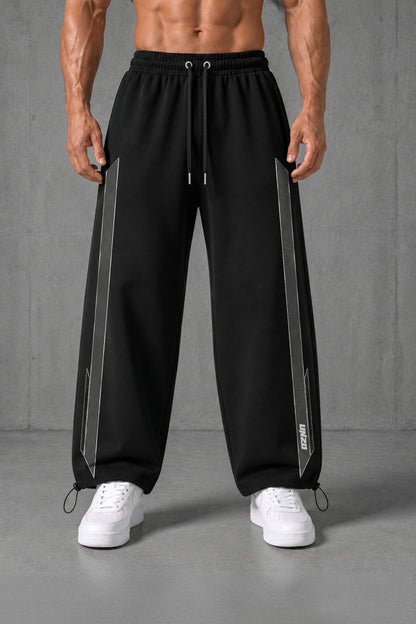 (MULTI FIT) BLACK (LINE4) OVERSIZE SWEATPANT (Copy)