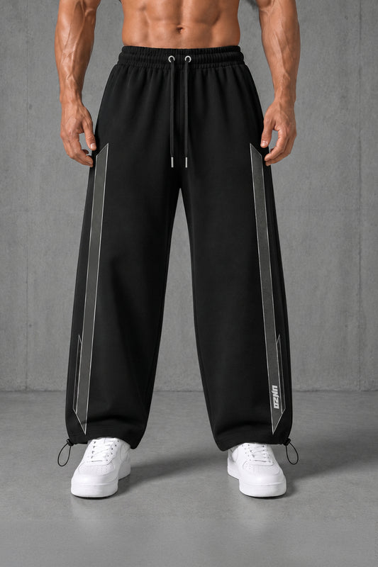 (MULTI FIT) BLACK (LINE4) OVERSIZE SWEATPANT (Copy)