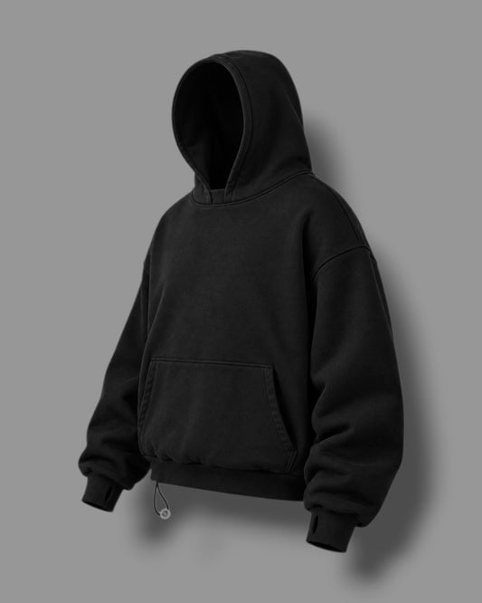 OVERSIZE MULTI FIT UNZO HOODIE {BLACK}