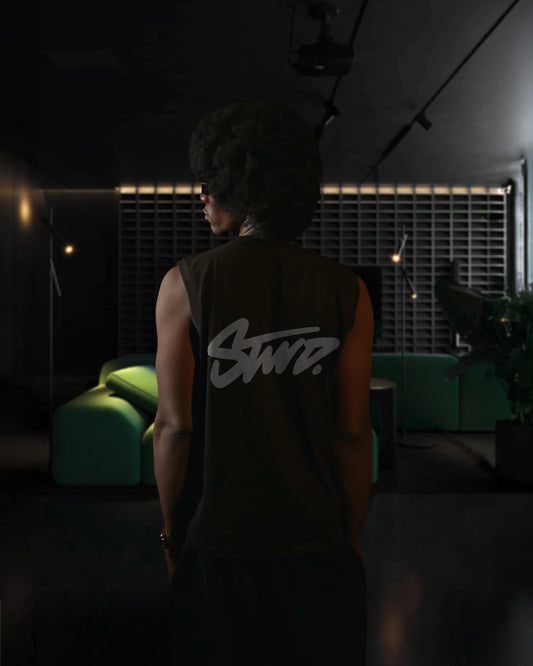 BLACK ( REFLICTIVE) OVERSIZE (SHOULDER CUT)  ( STWD)