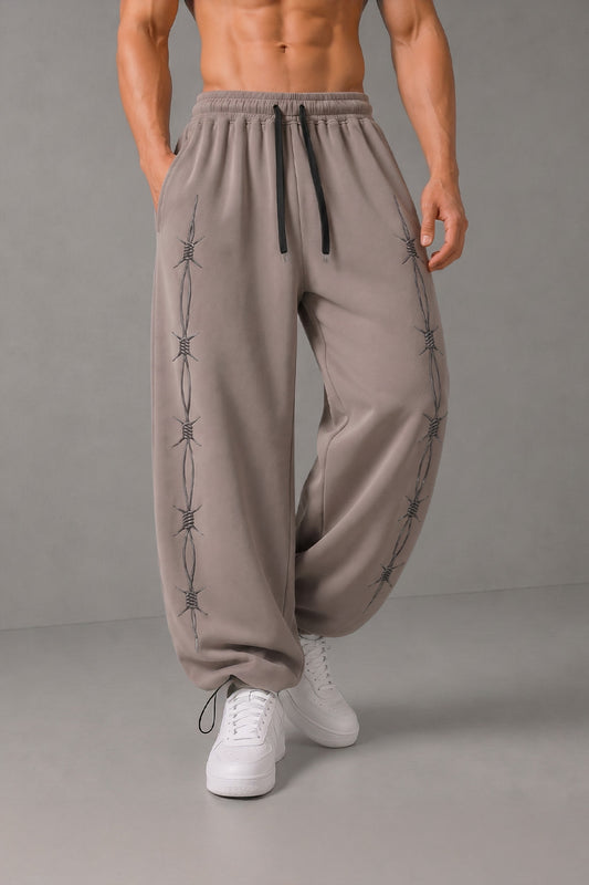 (MULTI FIT) SILVER (BARBED WIRE) OVERSIZE SWEATPANT
