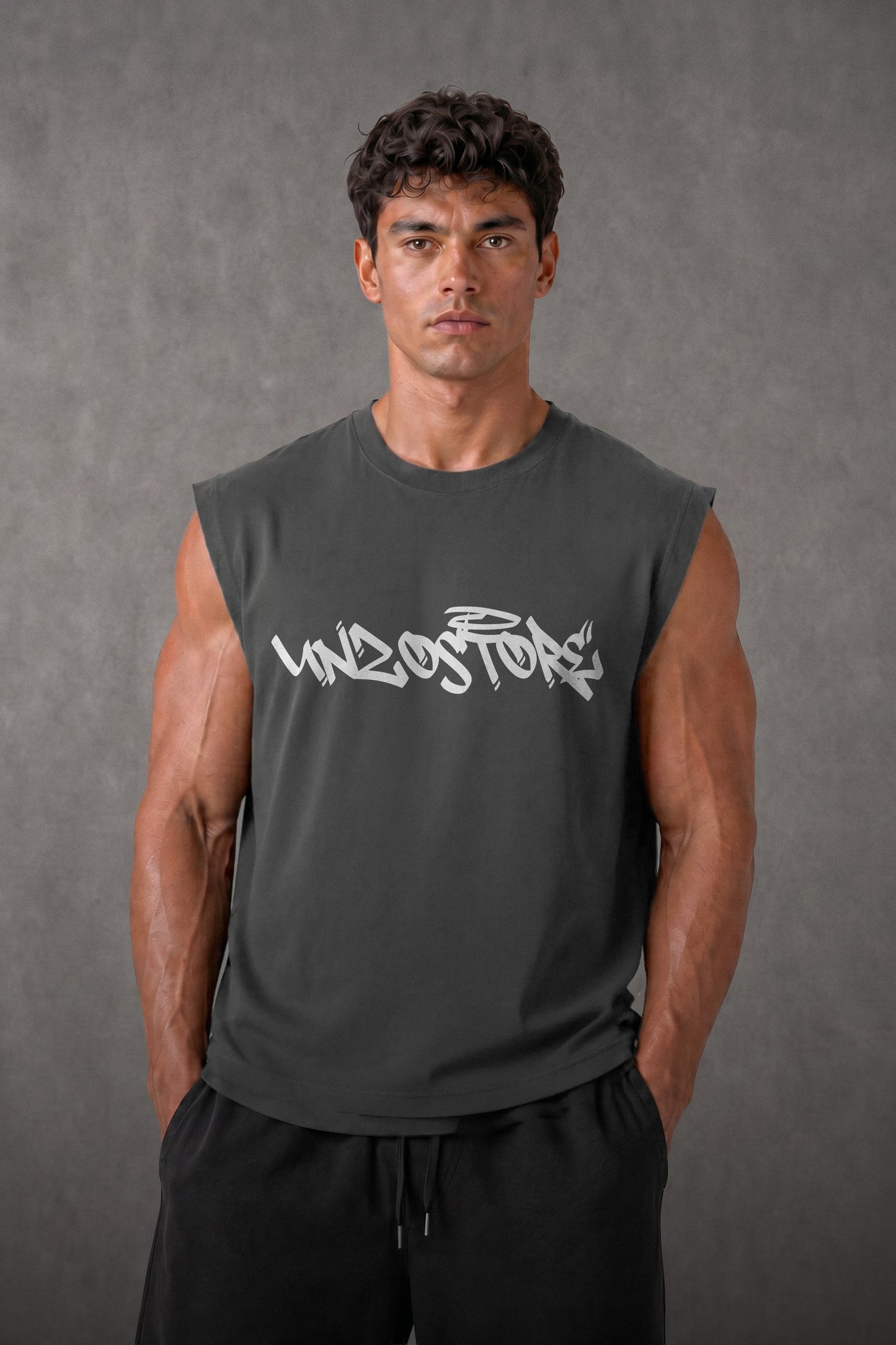 DARKE GREY OVERSIZE (SHOULDER CUT)  ( UNZOSTORE)