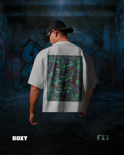 -BOXY FIT-WHITE (3IONY) OVERSIZE TEE