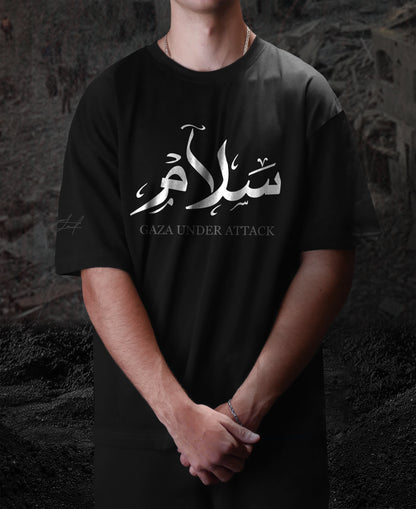 BLACK (SALM) OVERSIZE TEE