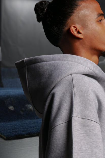 OVERSIZE ZIP UP MULTI FIT UNZO HOODIE {LITE GREY}