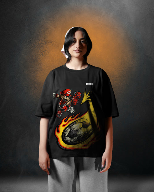 BLACK (SUPER MARIO) OVERSIZE TEE