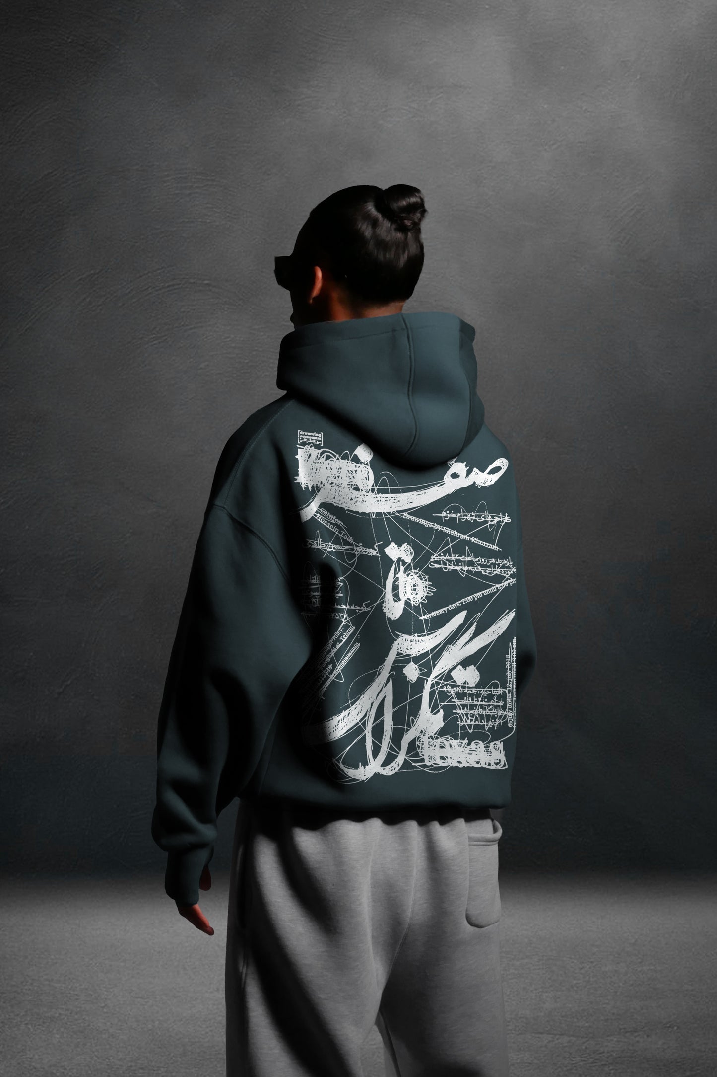 MULTI FIT OVERSIZE [ZERO ] HOODIE {DARK GREY}