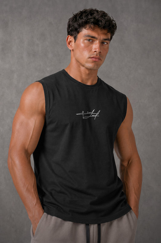 BLACK OVERSIZE (SHOULDER CUT) ( SIGN)