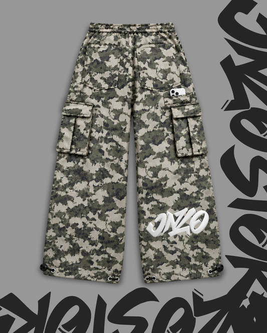 Oversize Baggy Camo Cargo Pants – Olive and Baige