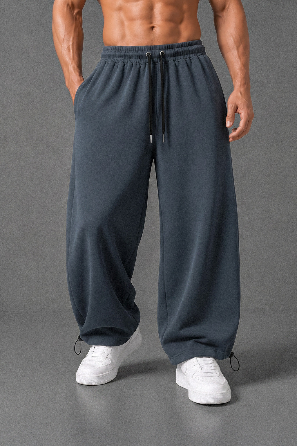 UNZO (MULTI FIT) OVERSIZE SWEATPANT [DARK GREY]