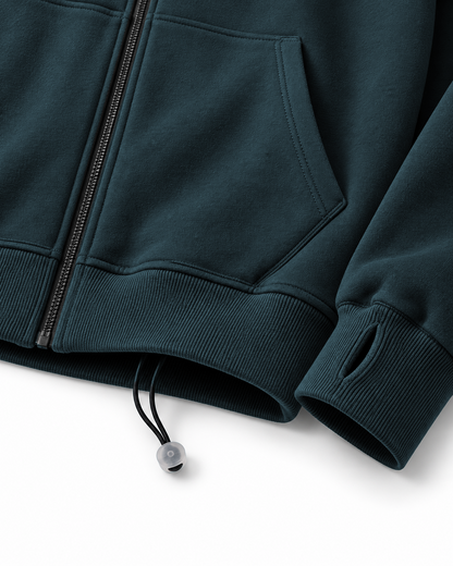OVERSIZE ZIP UP MULTI FIT UNZO HOODIE {DARKE GREY}