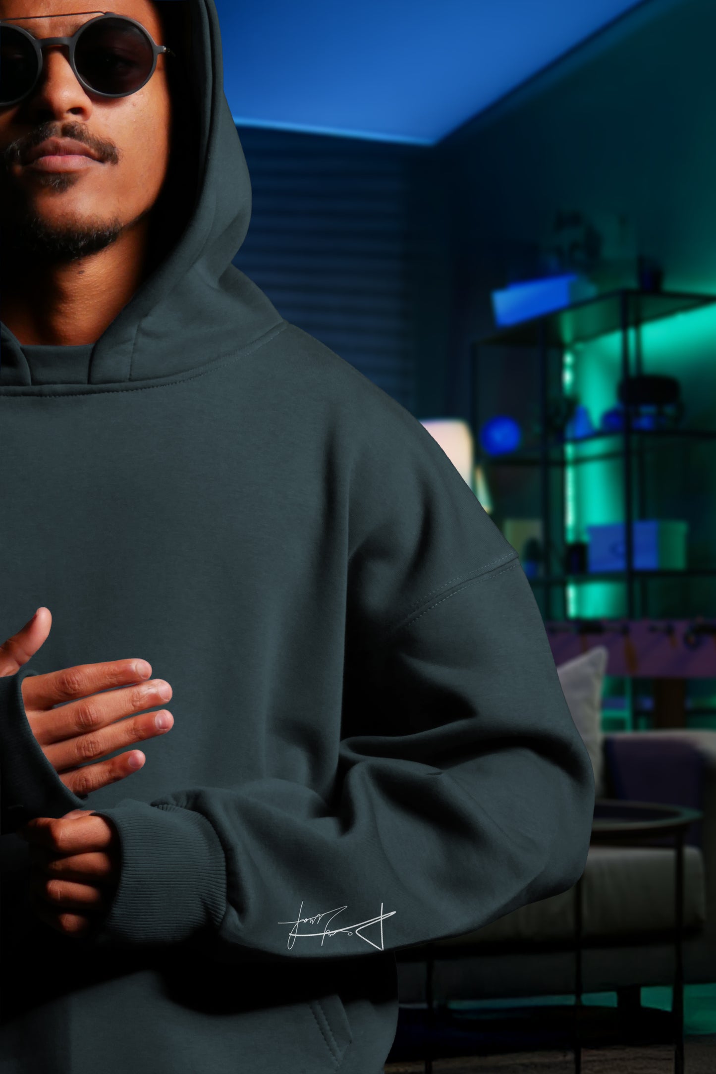 OVERSIZE MULTI FIT UNZO HOODIE {DARKE GREY}