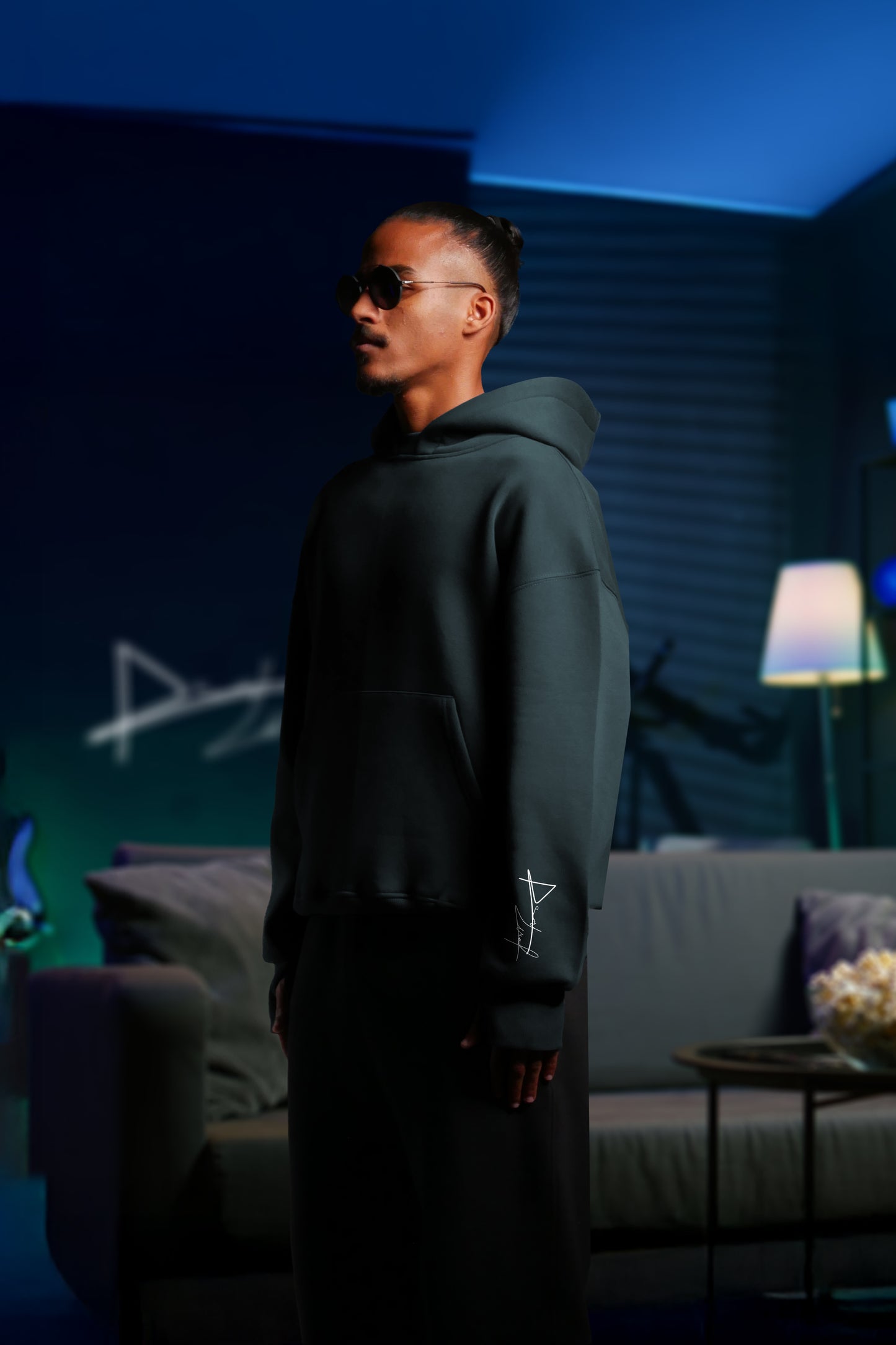 OVERSIZE MULTI FIT UNZO HOODIE {DARKE GREY}