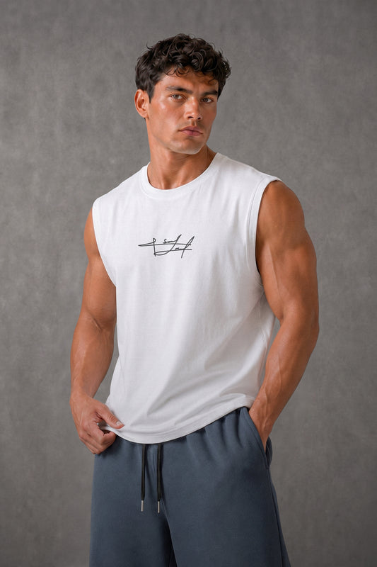 WHITE OVERSIZE (SHOULDER CUT) ( SIGN)