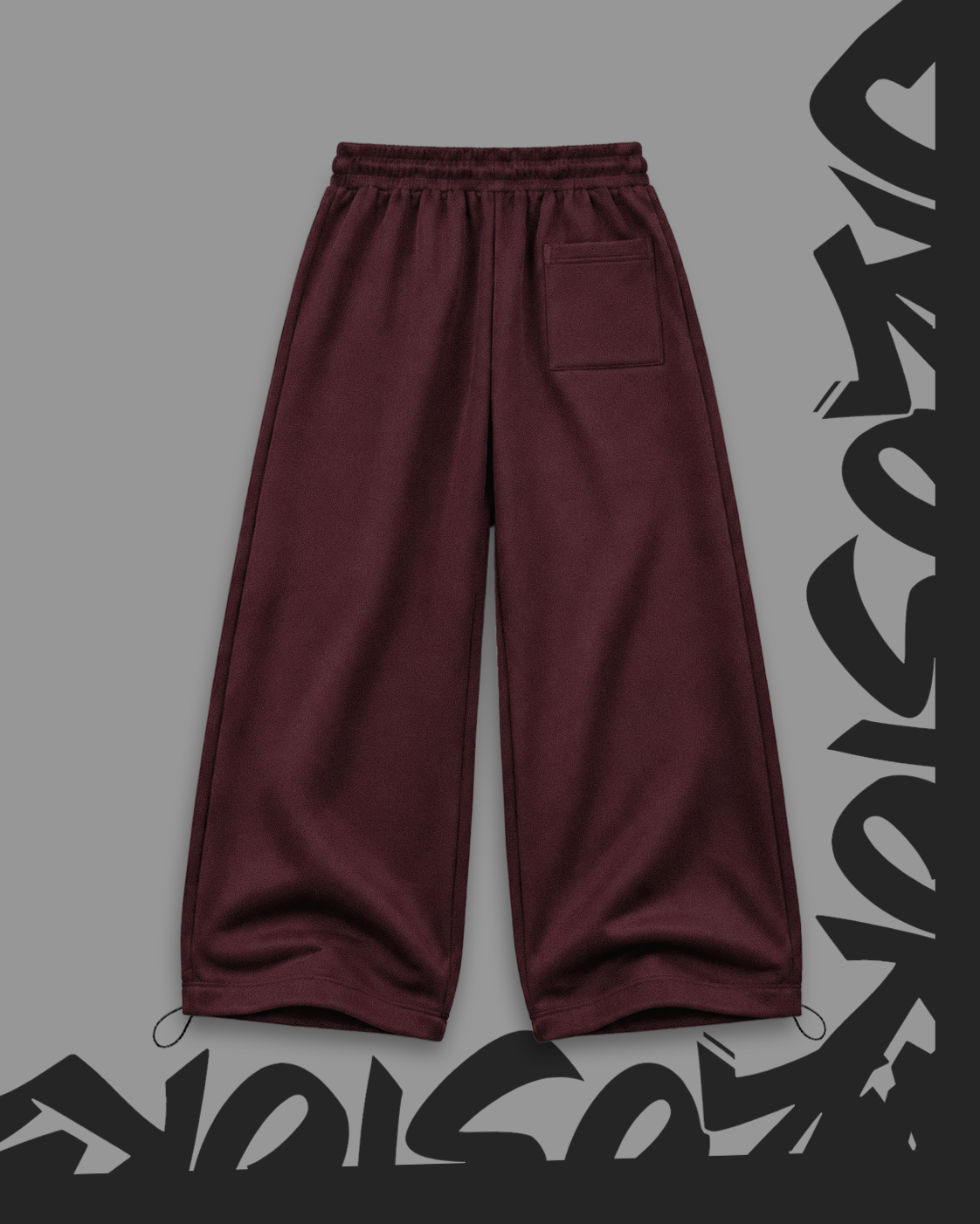Comfort Oversize Sweatpant  – (Burgandy)
