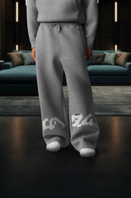 (MULTI FIT) LIGHT GREY (UNZO PUFF) OVERSIZE WINTER SWEATPANT (Copy)