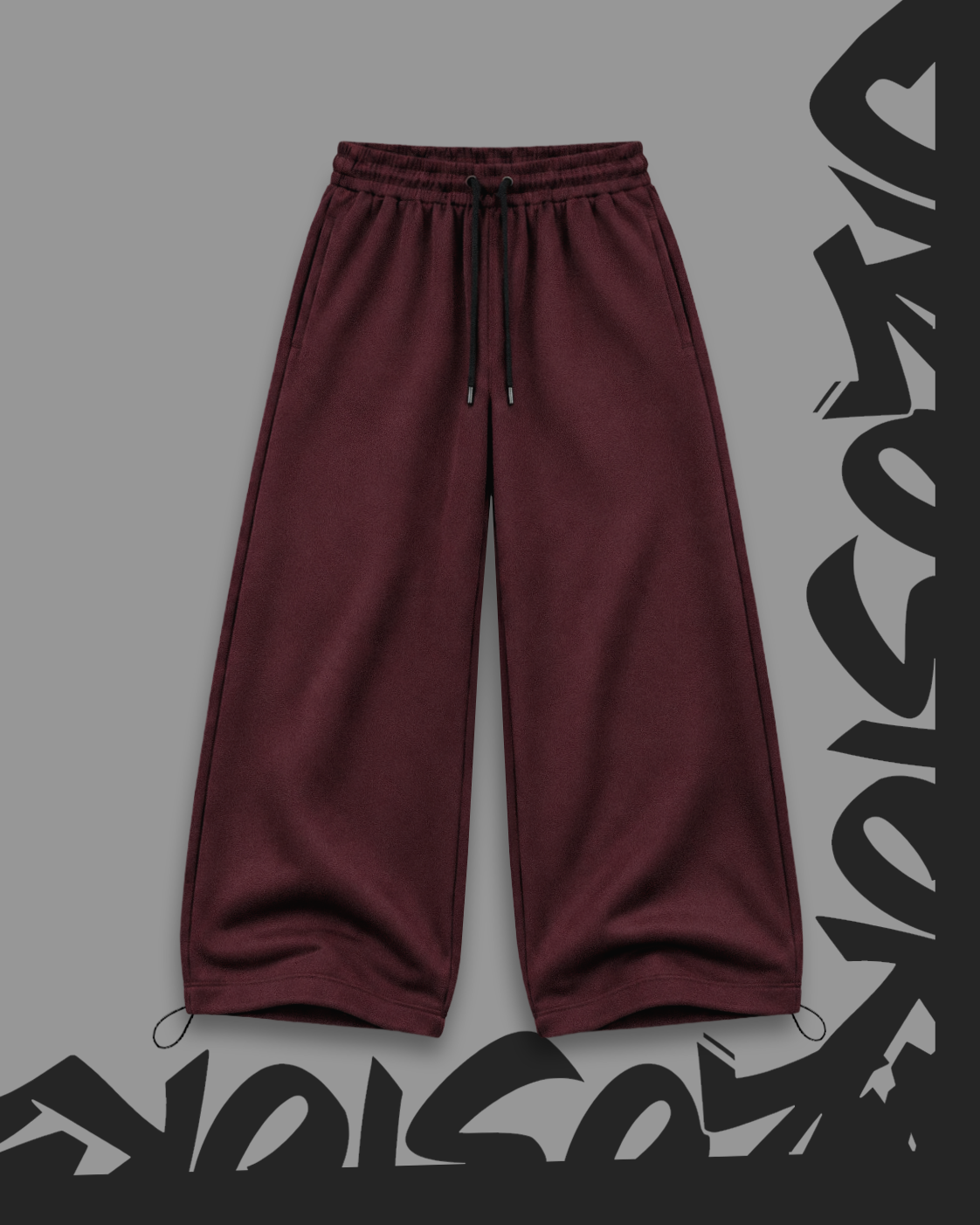 Comfort Oversize Sweatpant  – (Burgandy)