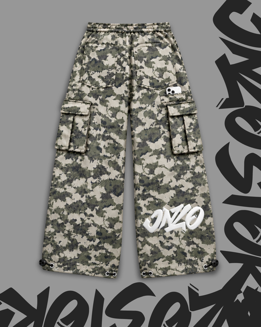 Oversize Baggy Camo Cargo Pants – Olive and Baige