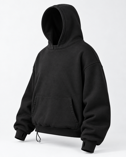 OVERSIZE MULTI FIT UNZO HOODIE {BLACK}