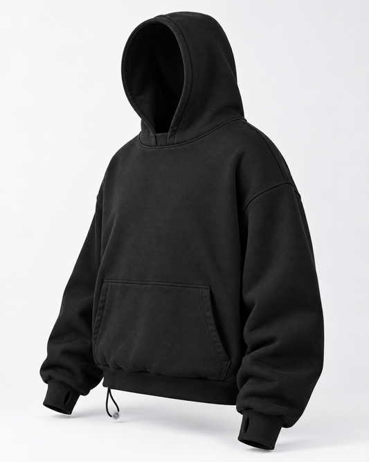 OVERSIZE MULTI FIT UNZO HOODIE {BLACK}