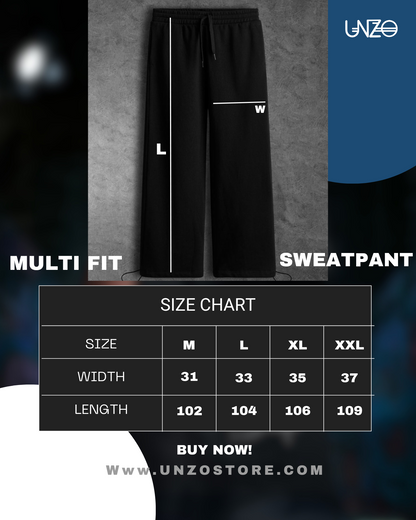UNZO (MULTI FIT) OVERSIZE SWEATPANT [BUGUNDY]