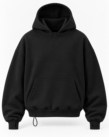 OVERSIZE MULTI FIT UNZO HOODIE {BLACK}