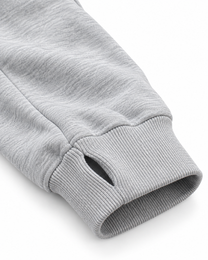 OVERSIZE ZIP UP MULTI FIT UNZO HOODIE {LITE GREY}