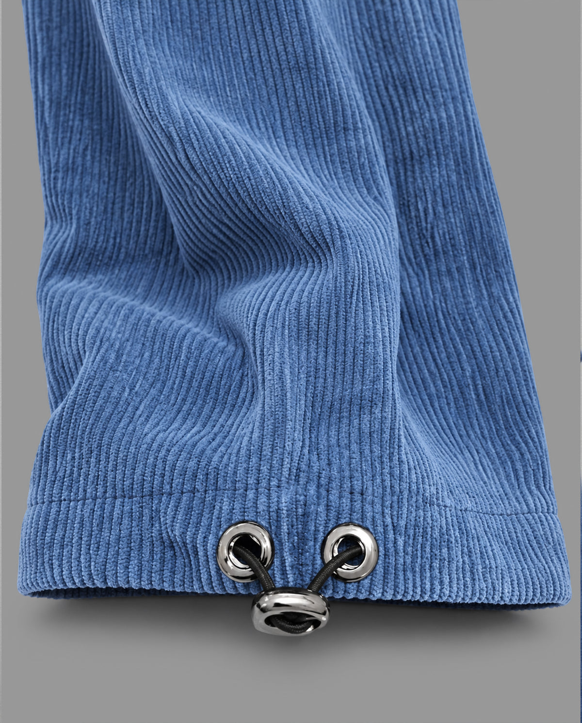 Baggy Ribbed Velvet Cargo Pants with Rear Phone Pocket – ( dusty Blue)