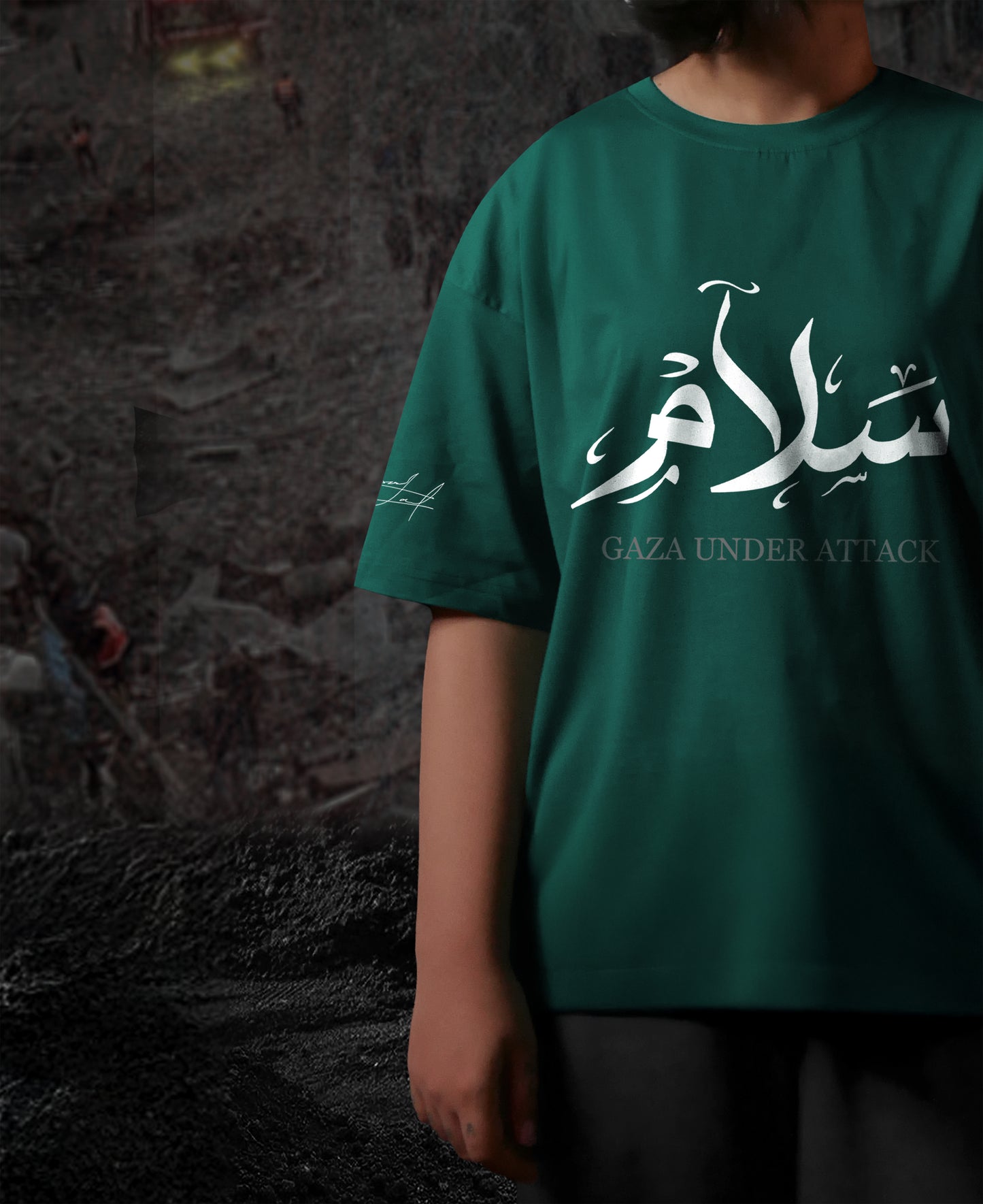 DARKE GREEN  (SALM) OVERSIZE TEE