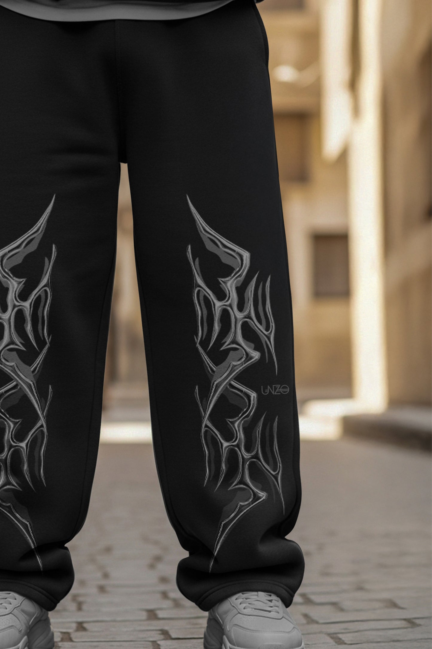 (MULTI FIT) BLACK (FULL COVER) OVERSIZE WINTER SWEATPANT