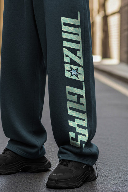 (MULTI FIT) DARKE GREY (UNZO GUYS)  OVERSIZE  WINTER SWEATPANT