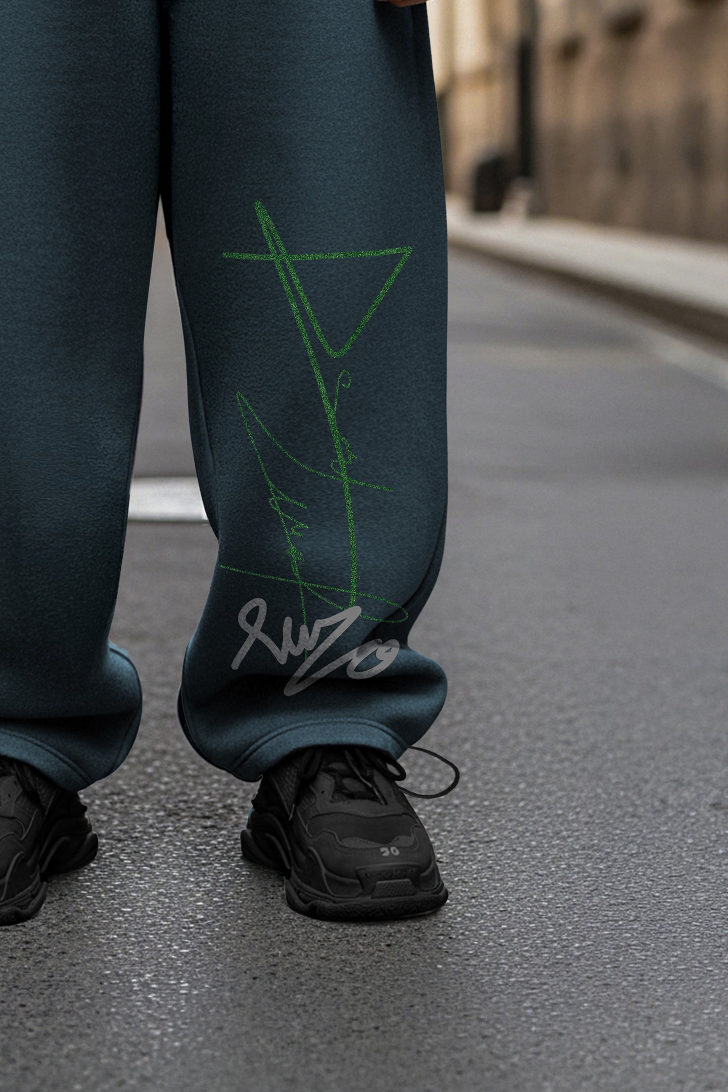 (MULTI FIT) DARKE GREY (SIGN 2) OVERSIZE WINTER SWEATPANT